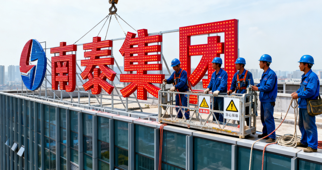 專業承接常州及周邊地區廣告高空安裝工程